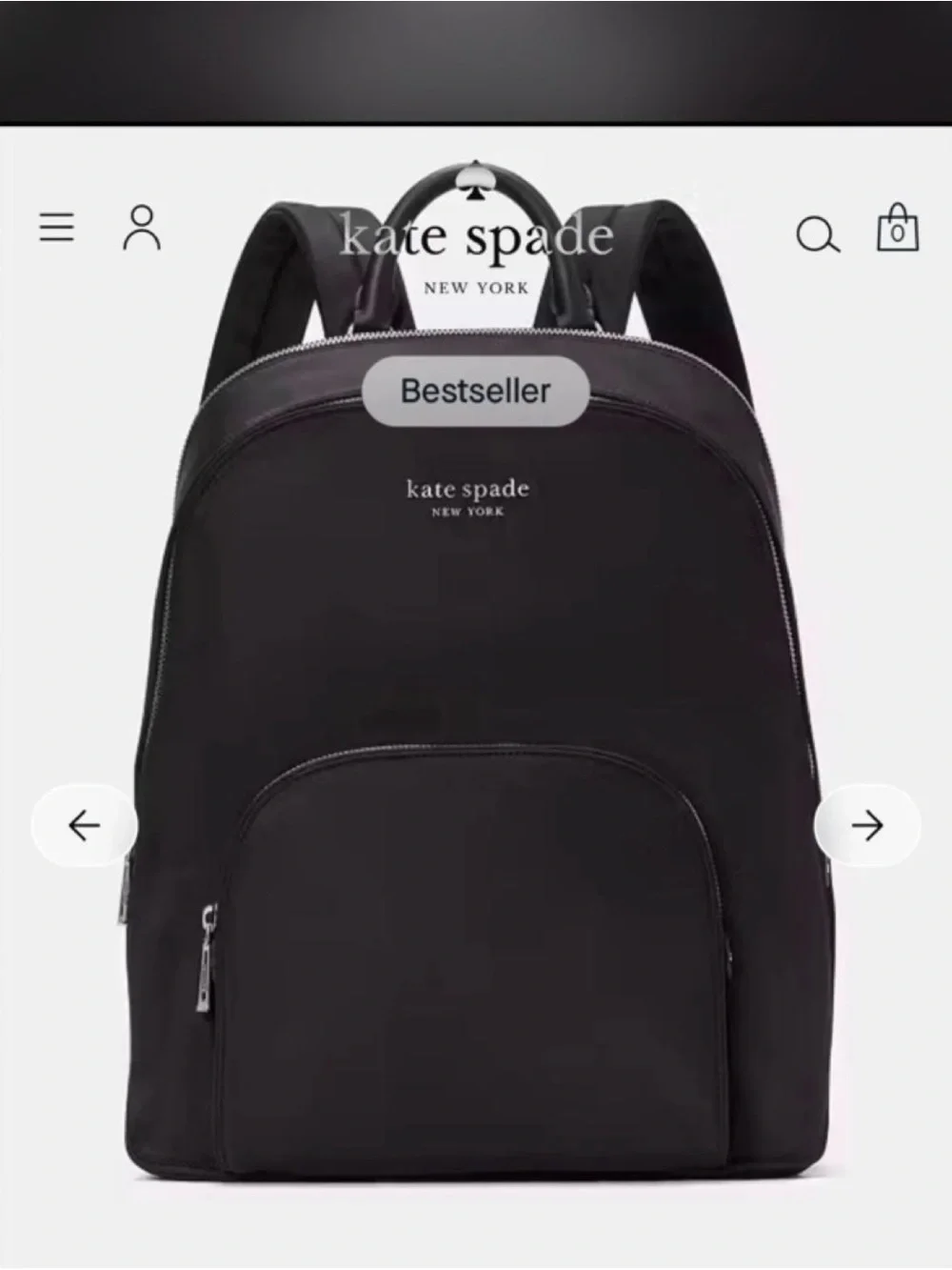 Kate Spade New York black backpack